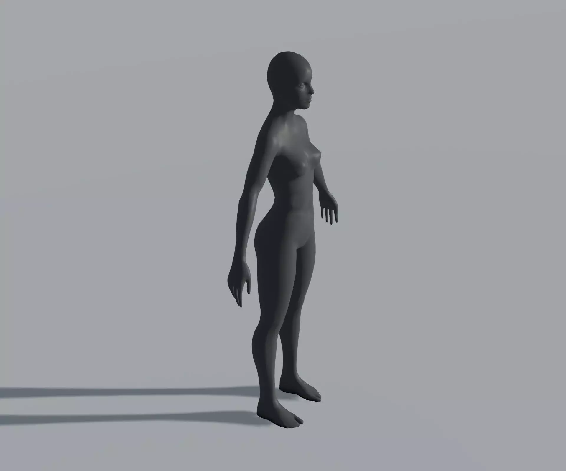 Animated Male Female Body Base Mesh 5K with 76 Sound Effects Low-poly 3D model_18