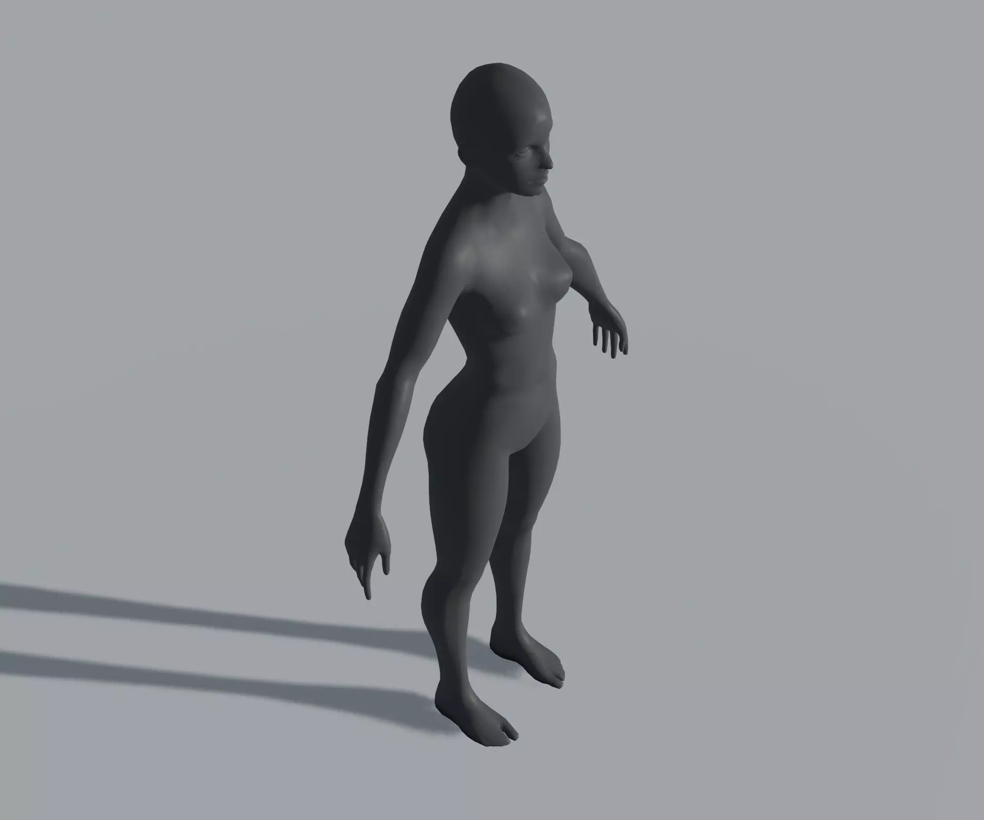 Animated Male Female Body Base Mesh 5K with 76 Sound Effects Low-poly 3D model_14