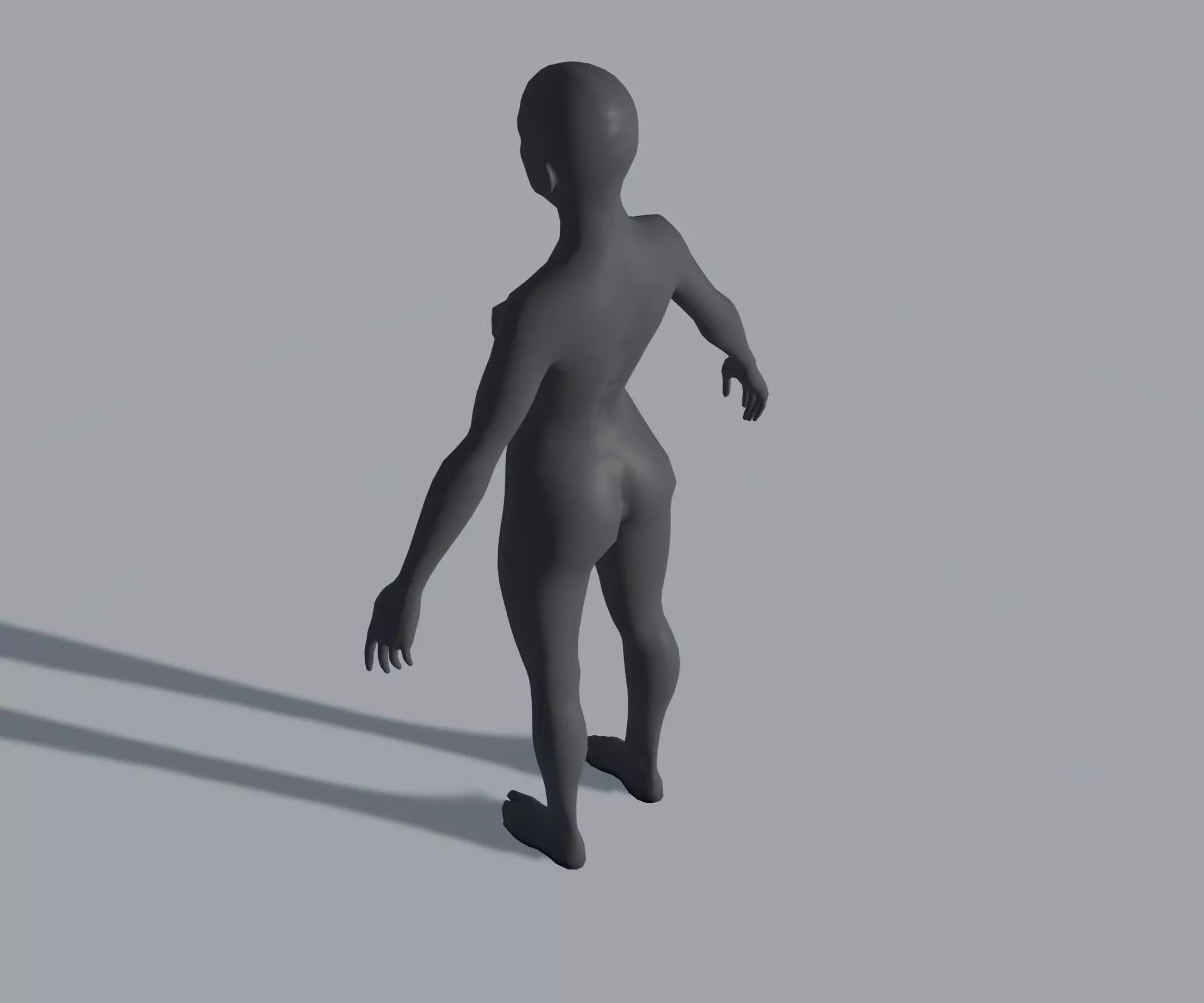 Animated Male Female Body Base Mesh 5K with 76 Sound Effects Low-poly 3D model_11