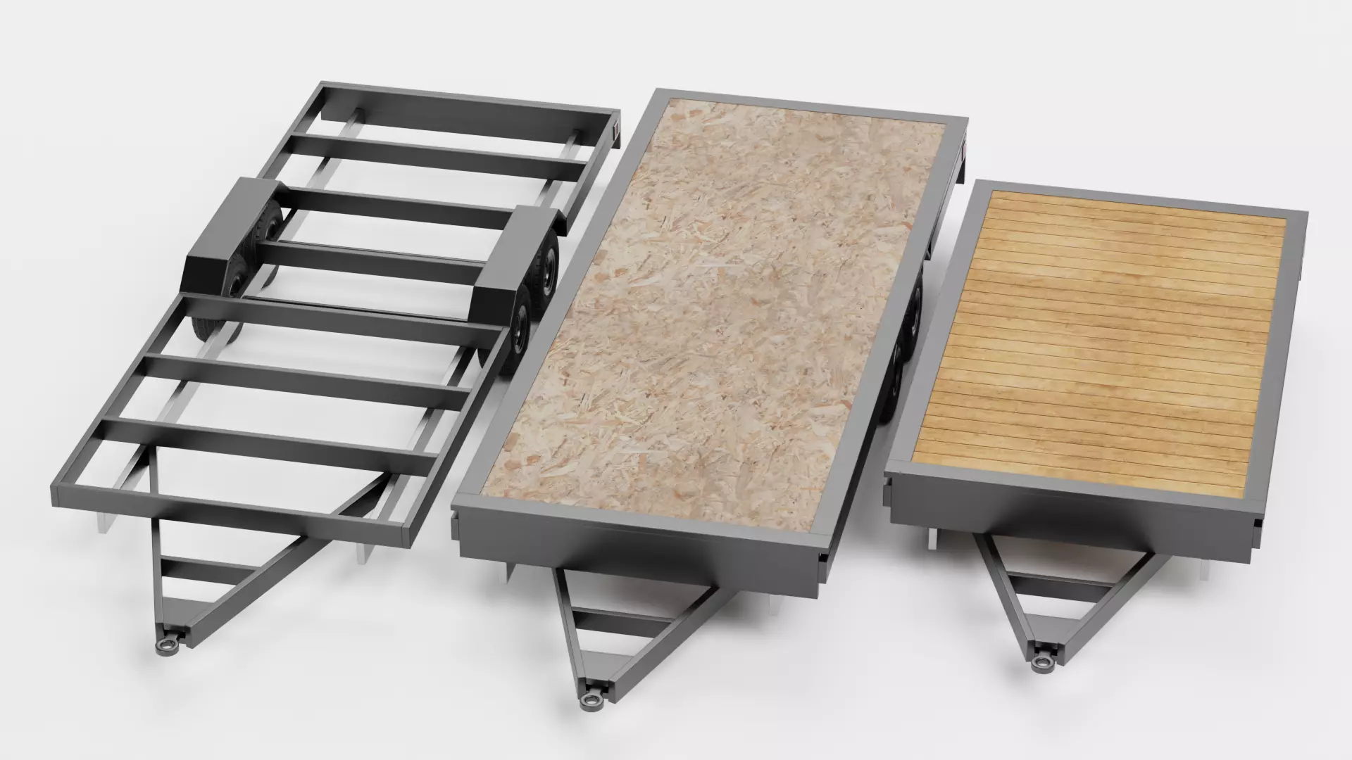 Universal Trailer Collection Low-poly 3D model_5