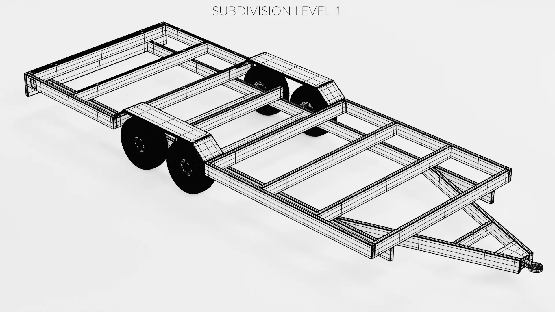 Universal Trailer Collection Low-poly 3D model_38