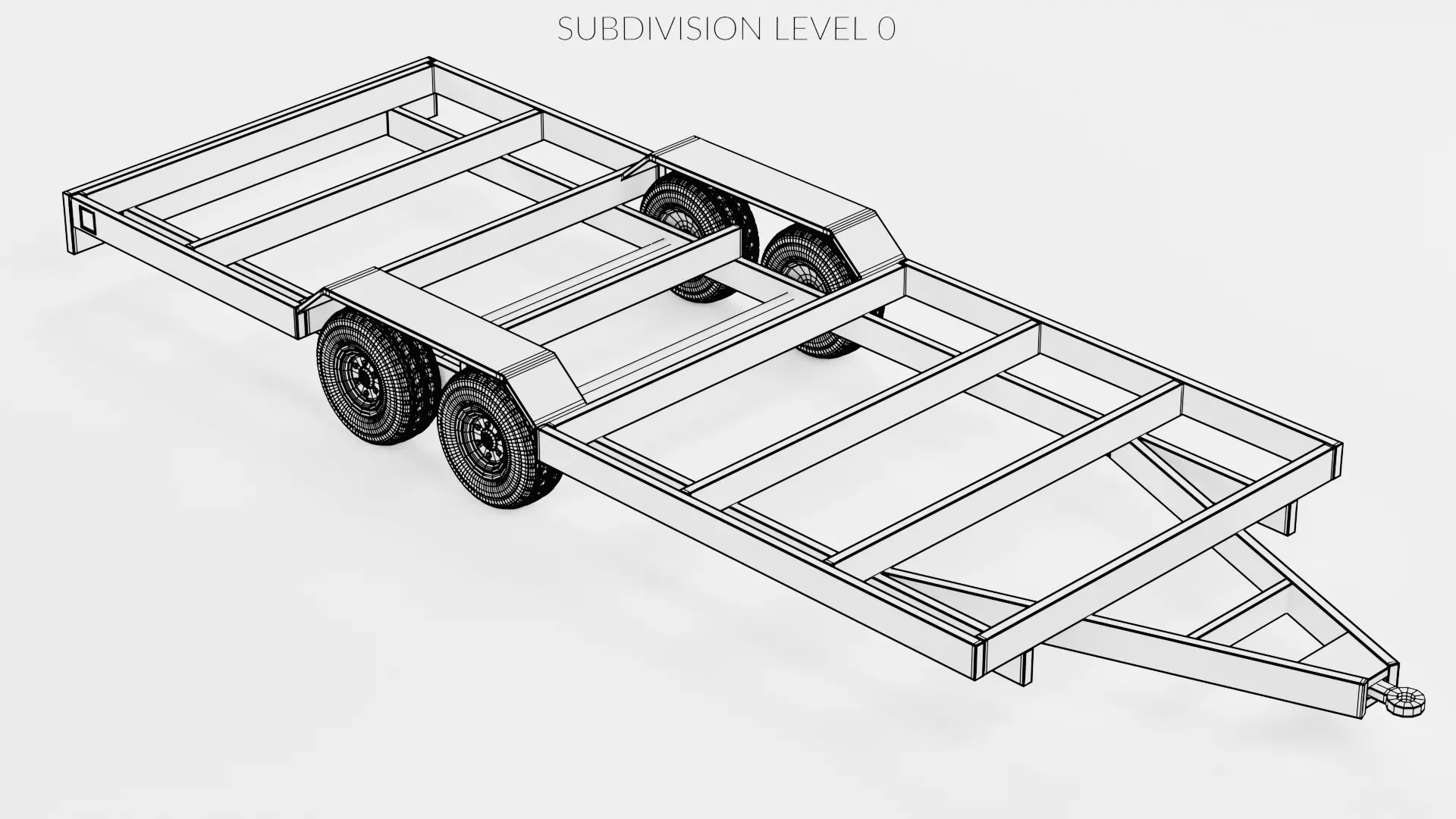 Universal Trailer Collection Low-poly 3D model_37
