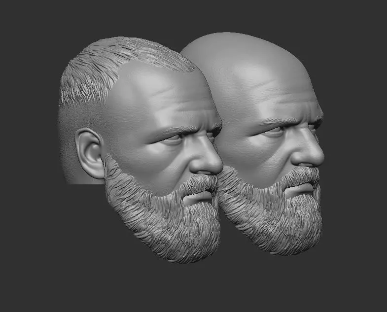 AEW Jon Moxlet Headsculpt for Action Figures 3D print model_2
