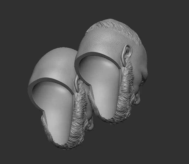 AEW Jon Moxlet Headsculpt for Action Figures 3D print model_4