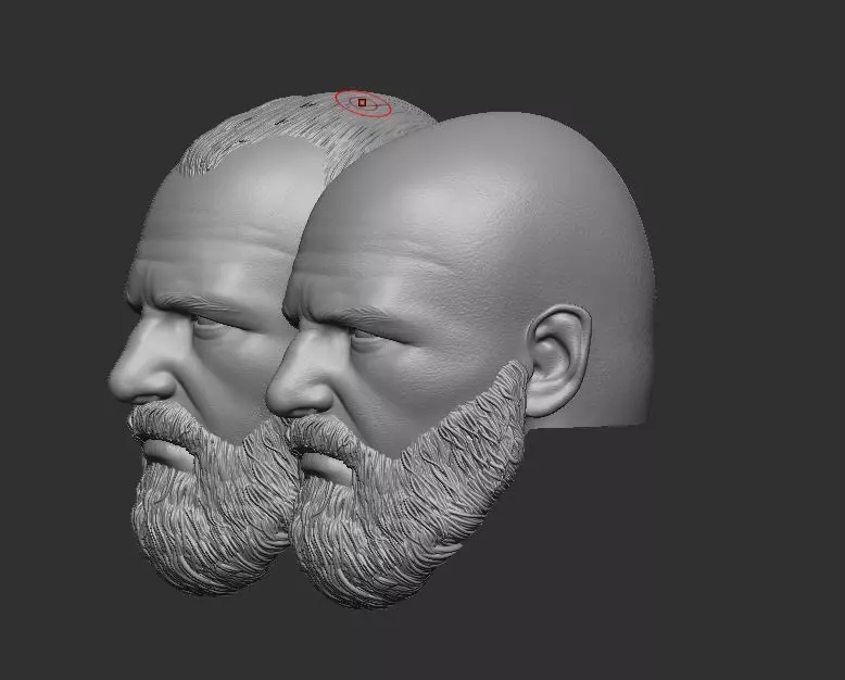 AEW Jon Moxlet Headsculpt for Action Figures 3D print model_1