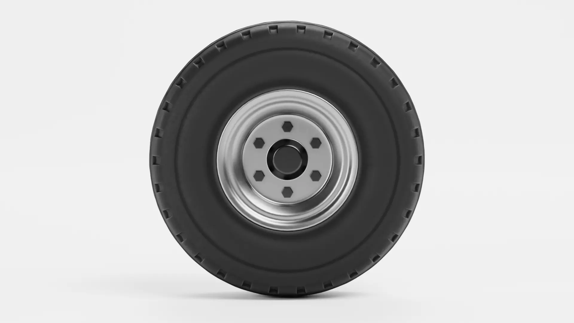 Tire V1 - Wide Automotive Wheel Low-poly 3D model_1