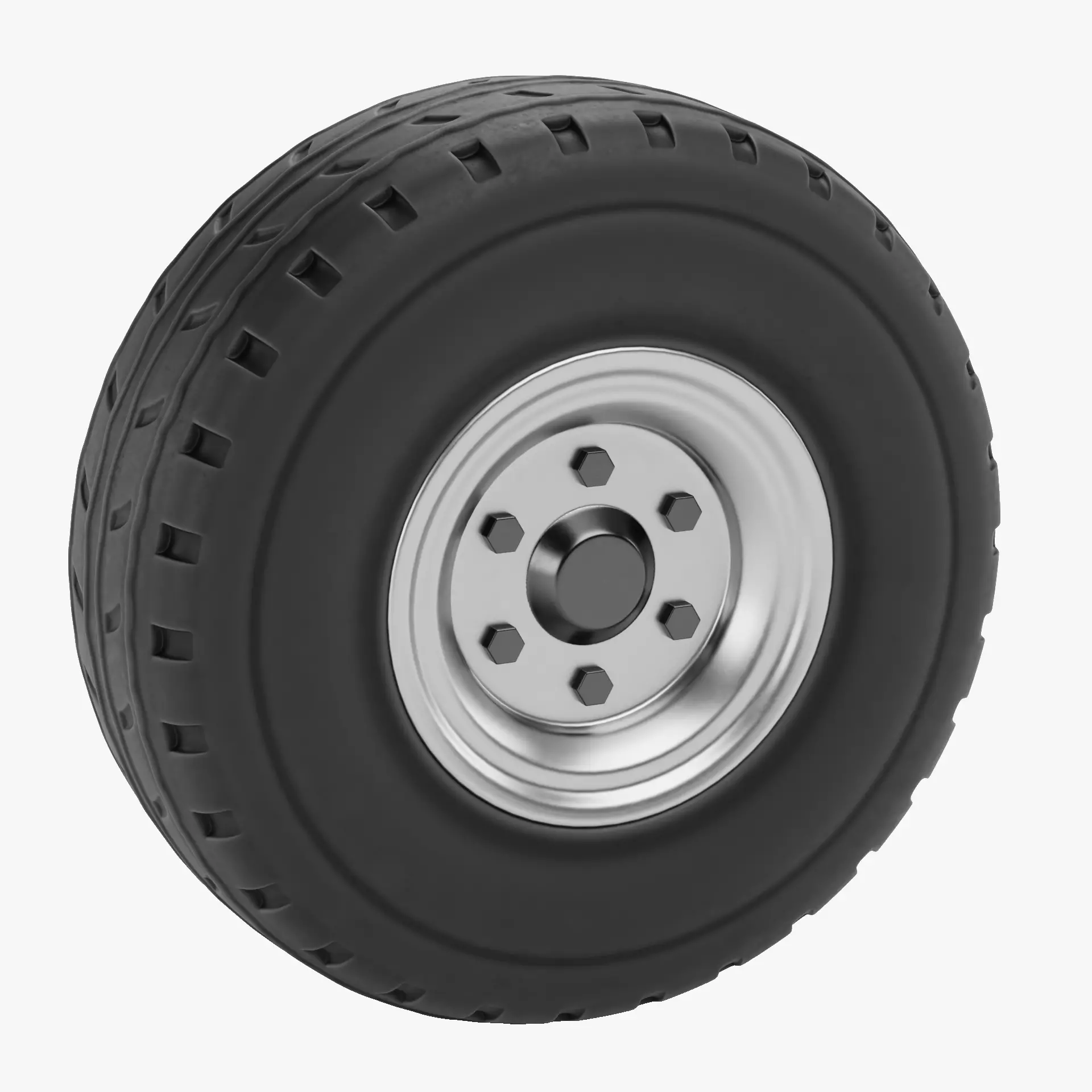 Tire V1 - Wide Automotive Wheel Low-poly 3D model_11