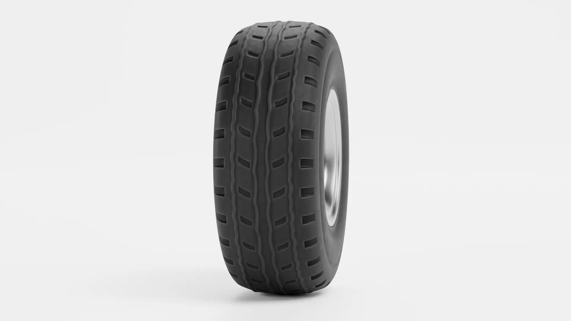 Tire V1 - Wide Automotive Wheel Low-poly 3D model_3