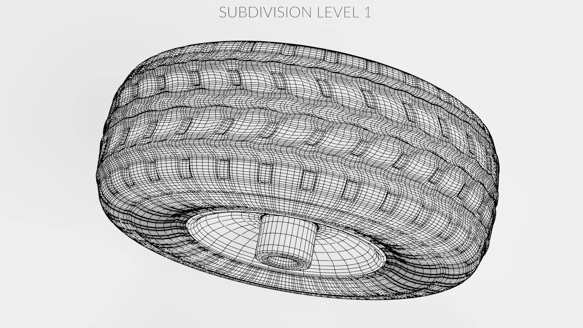 Tire V1 - Wide Automotive Wheel Low-poly 3D model_10