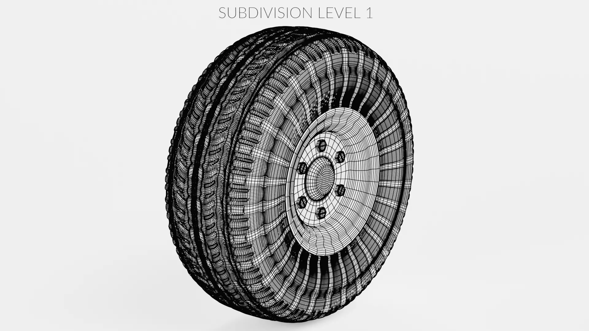 Tire V2 - Standard Automotive Wheel Low-poly 3D model_8
