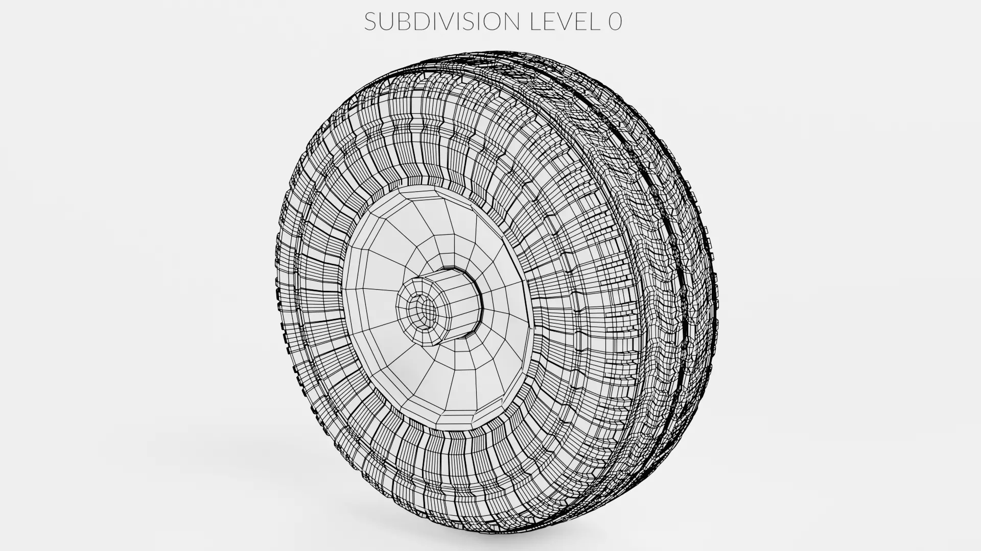 Tire V2 - Standard Automotive Wheel Low-poly 3D model_9