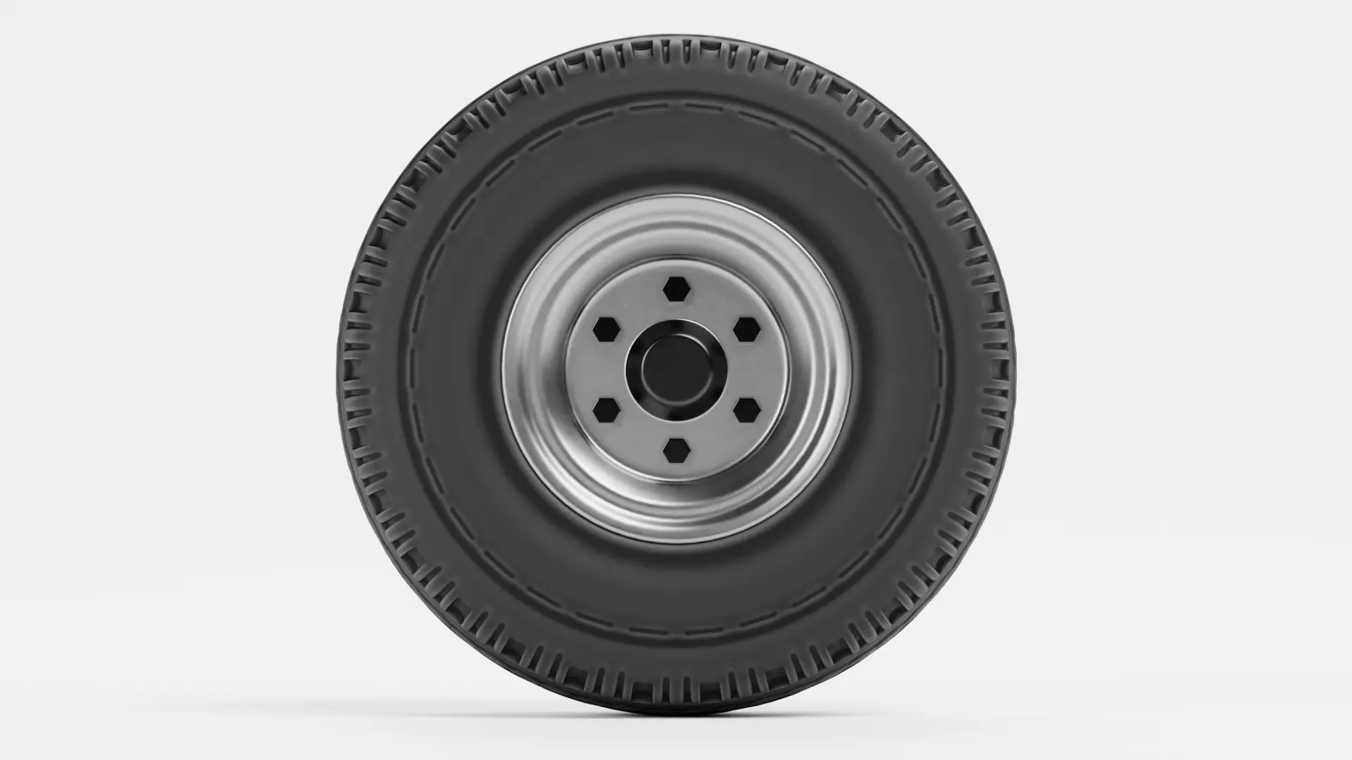 Tire V2 - Standard Automotive Wheel Low-poly 3D model_1