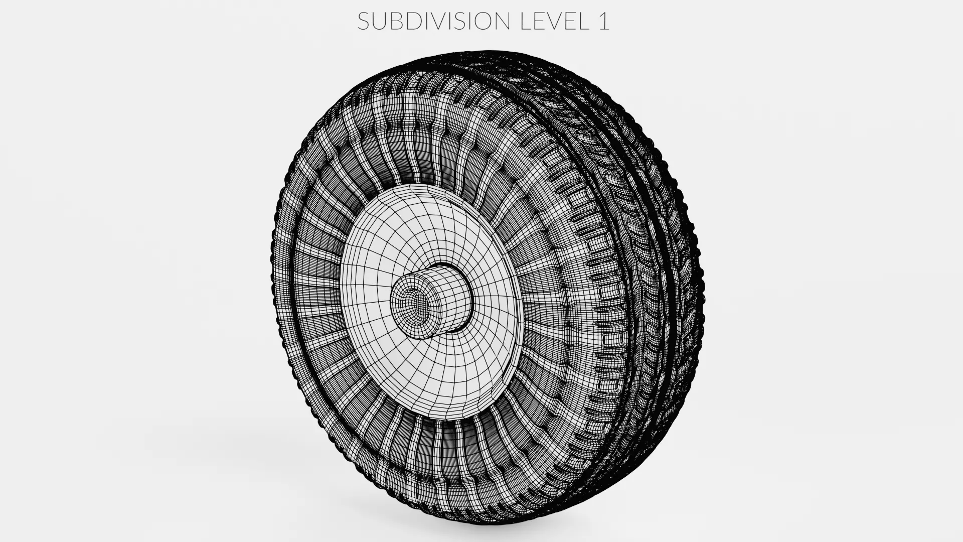 Tire V2 - Standard Automotive Wheel Low-poly 3D model_10