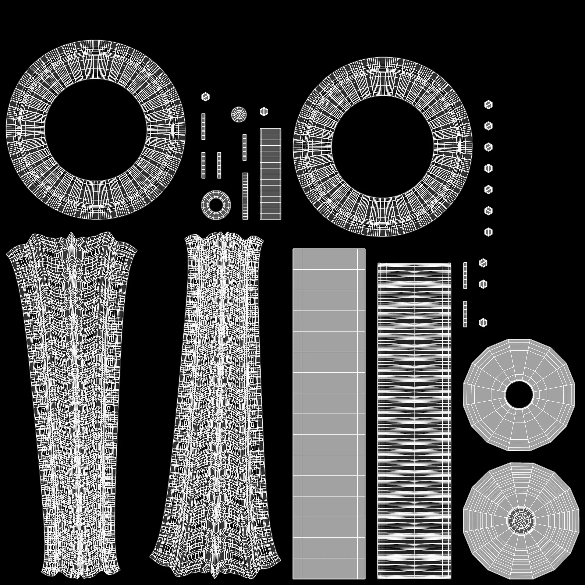 Tire V2 - Standard Automotive Wheel Low-poly 3D model_6