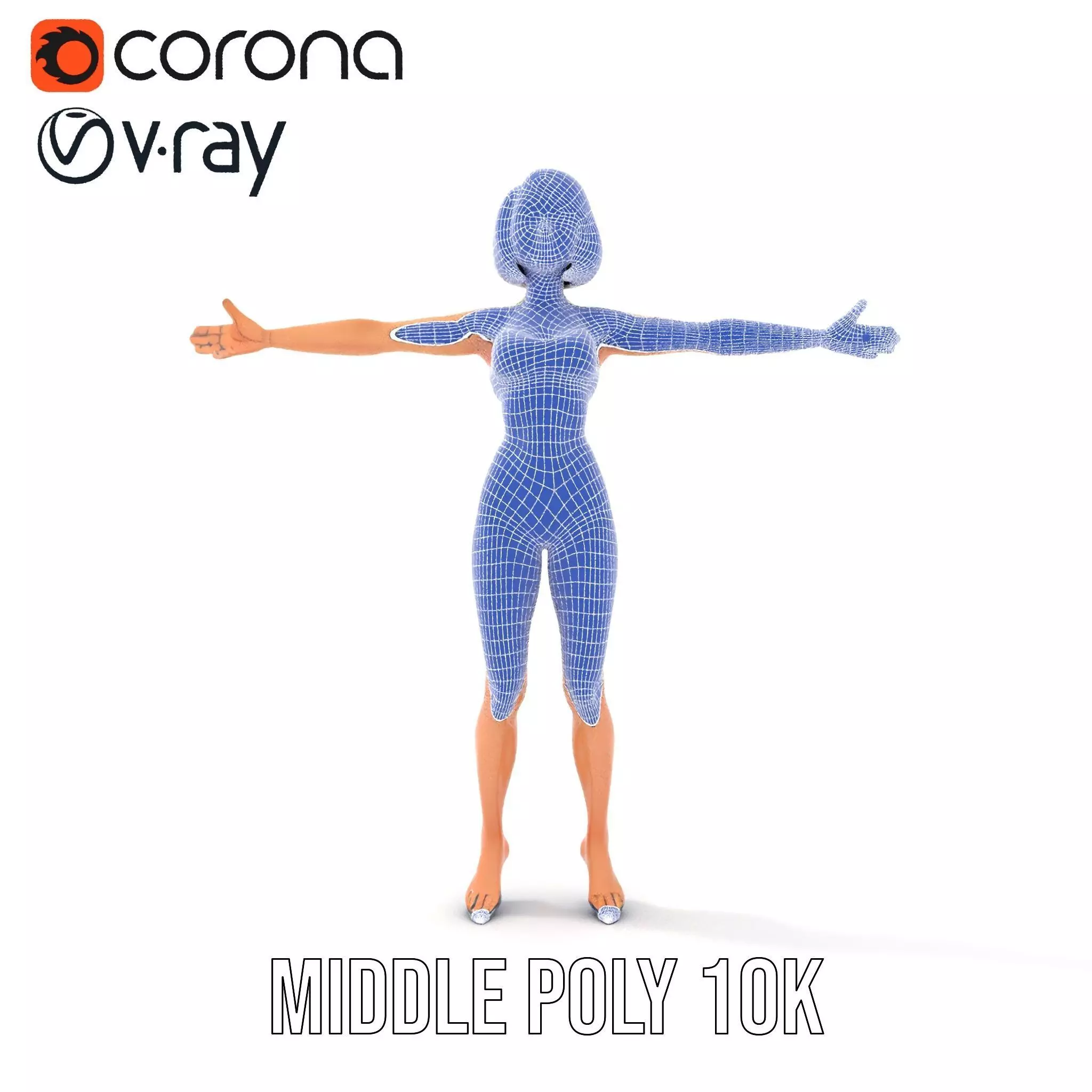 Vibrant Swimsuit Female model pack Low-poly 3D model_29