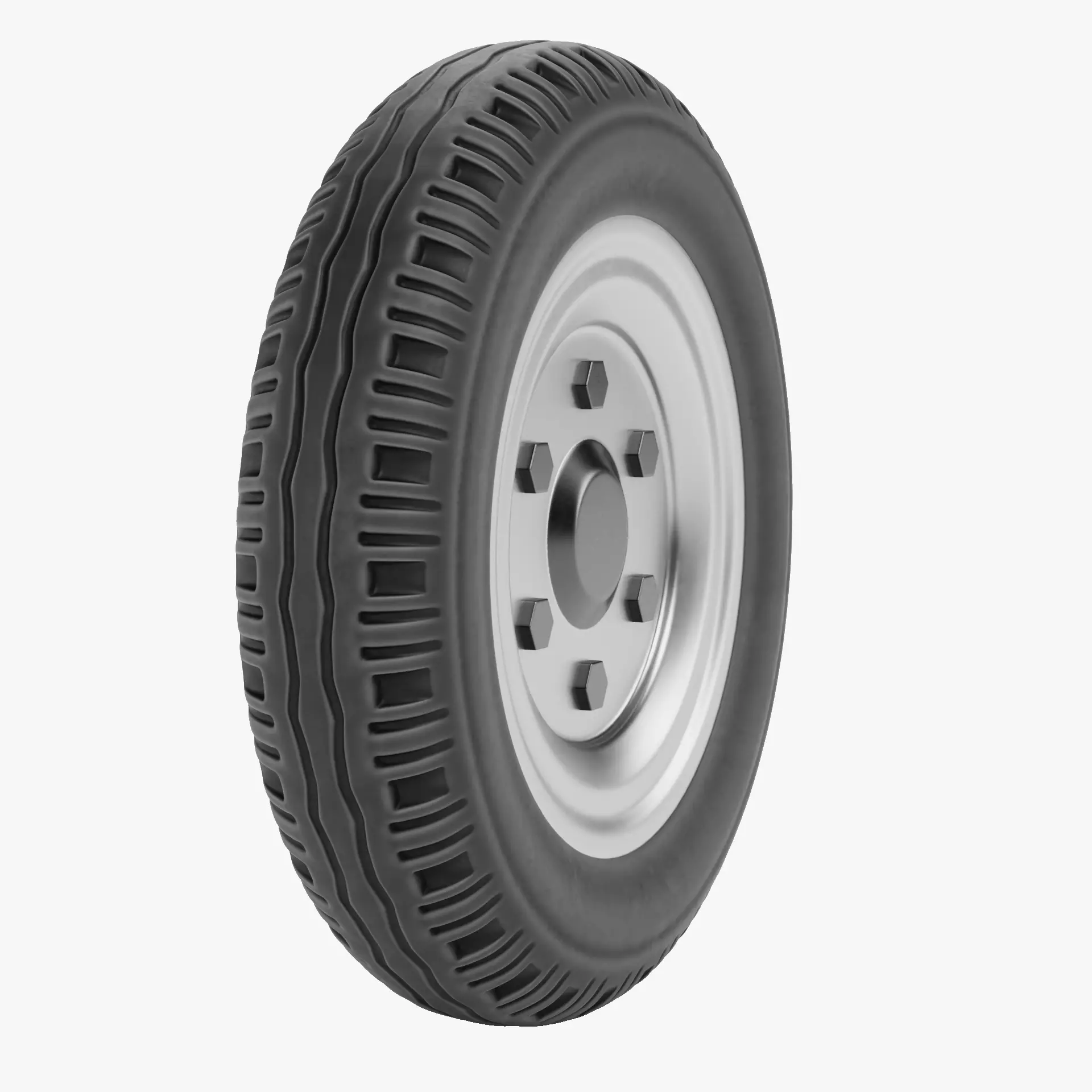 Tire V3 - Narrow Automotive Wheel Low-poly 3D model_11