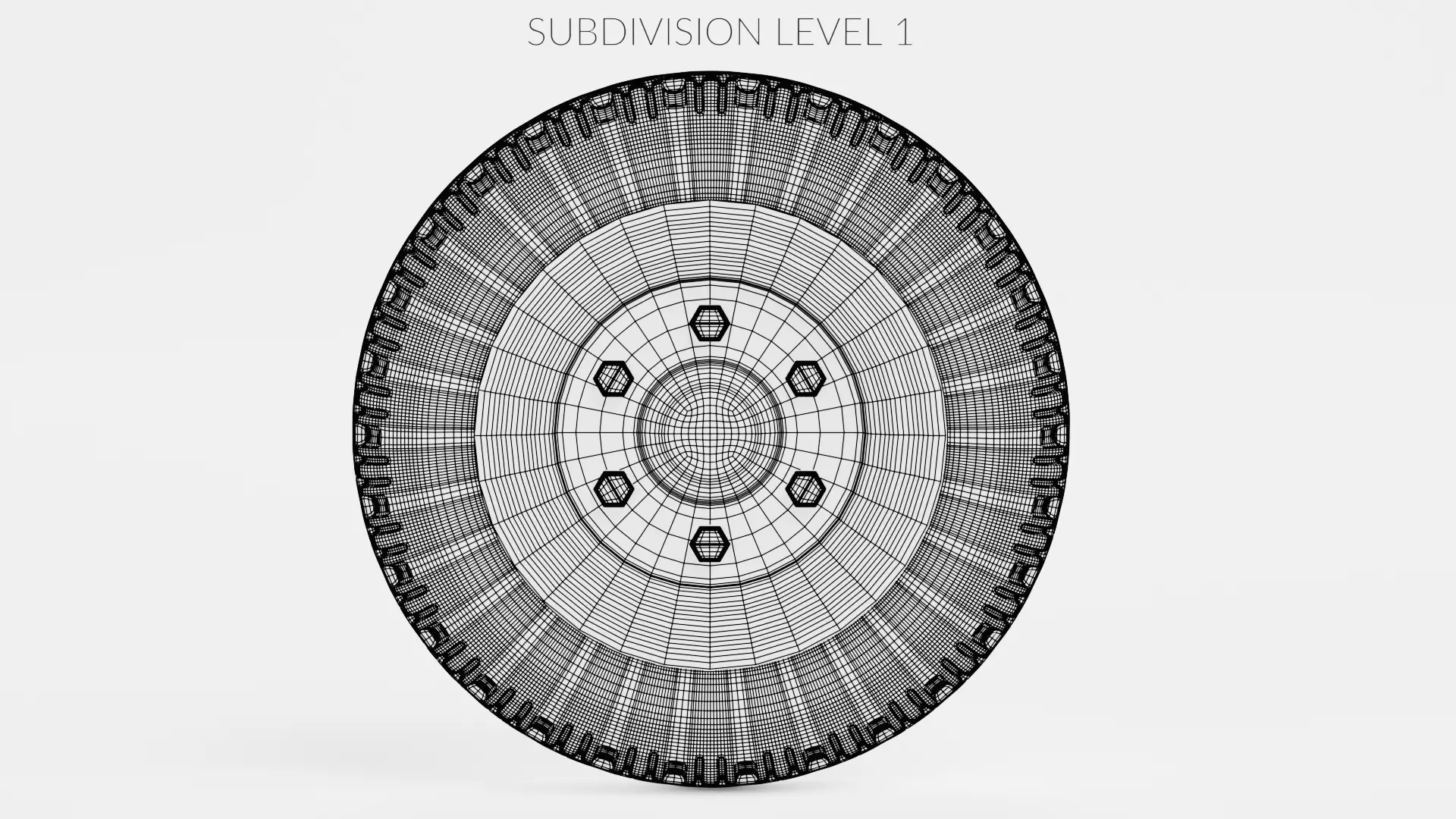 Tire V3 - Narrow Automotive Wheel Low-poly 3D model_10