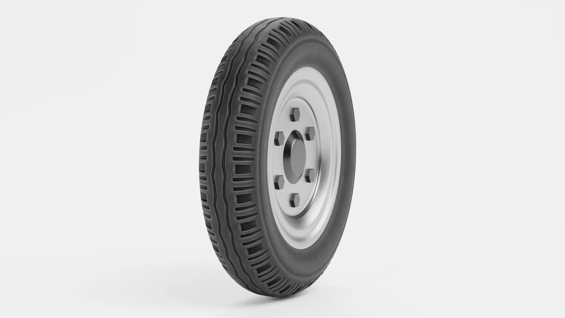 Tire V3 - Narrow Automotive Wheel Low-poly 3D model_0
