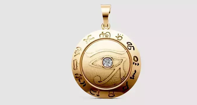 Eye of Horus Gold Pendant