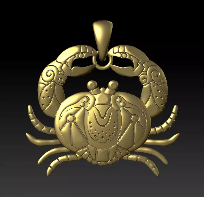 Crab Pendant 3D Mode 3D print model_0