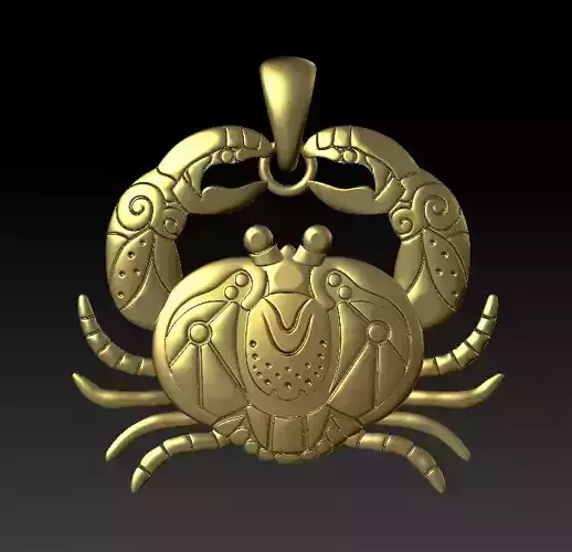 Crab Pendant 3D Mode 3D print model Crab Pendant 3D Mode 3D print model