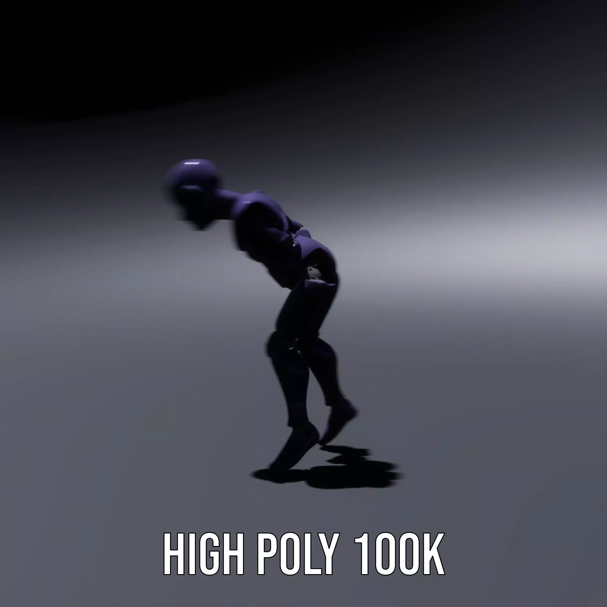 Purple Articulation Dummy model pack Low-poly 3D model_10