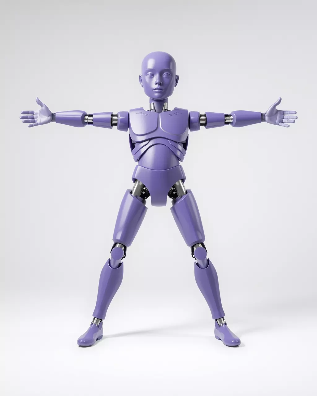 Purple Articulation Dummy model pack Low-poly 3D model_2
