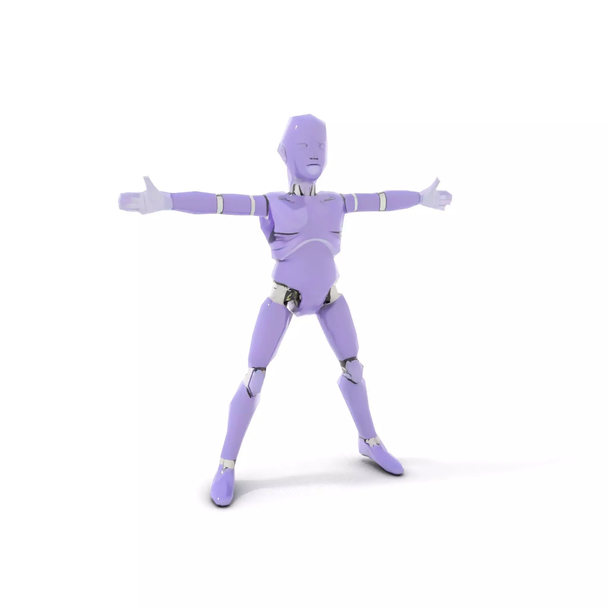 Purple Articulation Dummy model pack Low-poly 3D model_7