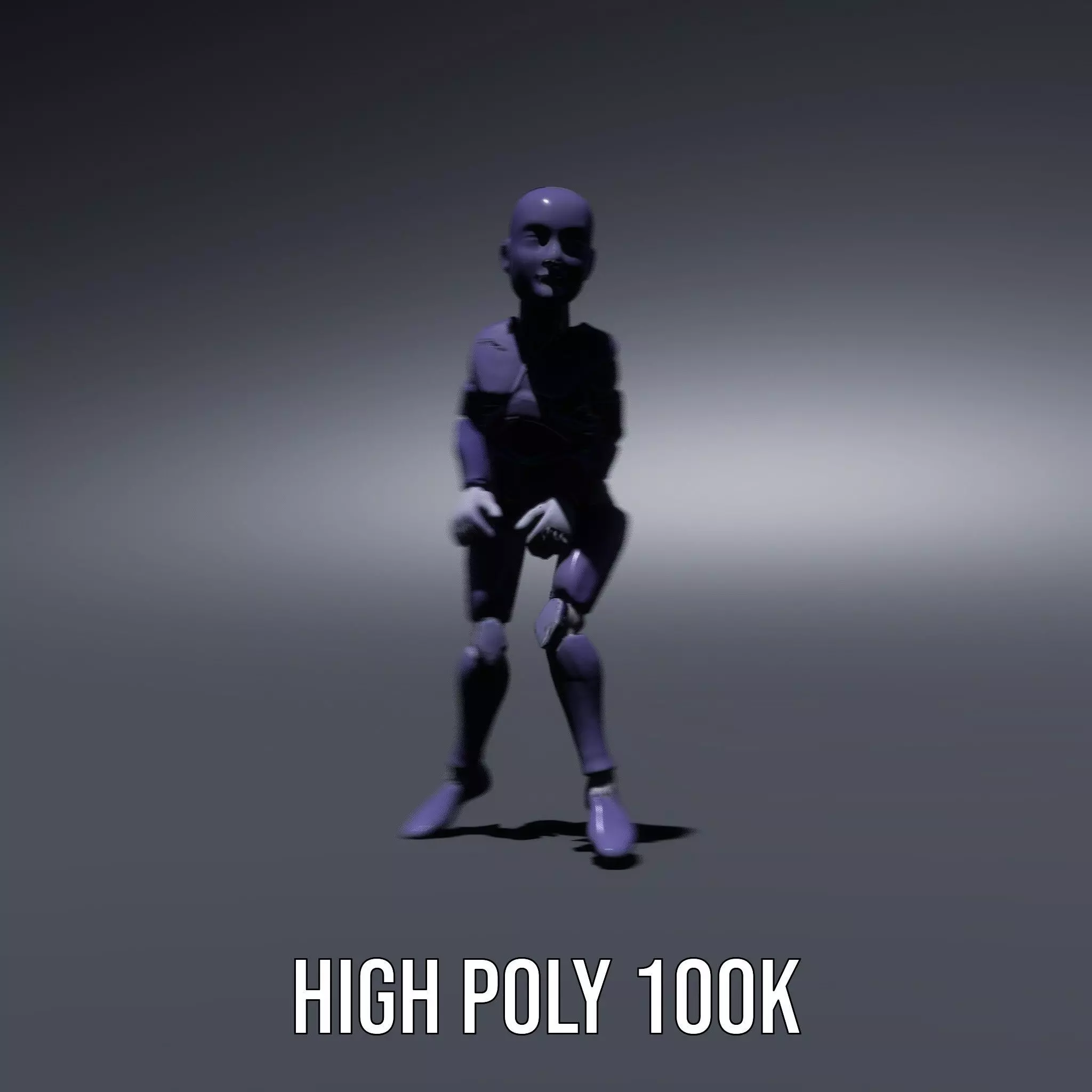 Purple Articulation Dummy model pack Low-poly 3D model_8