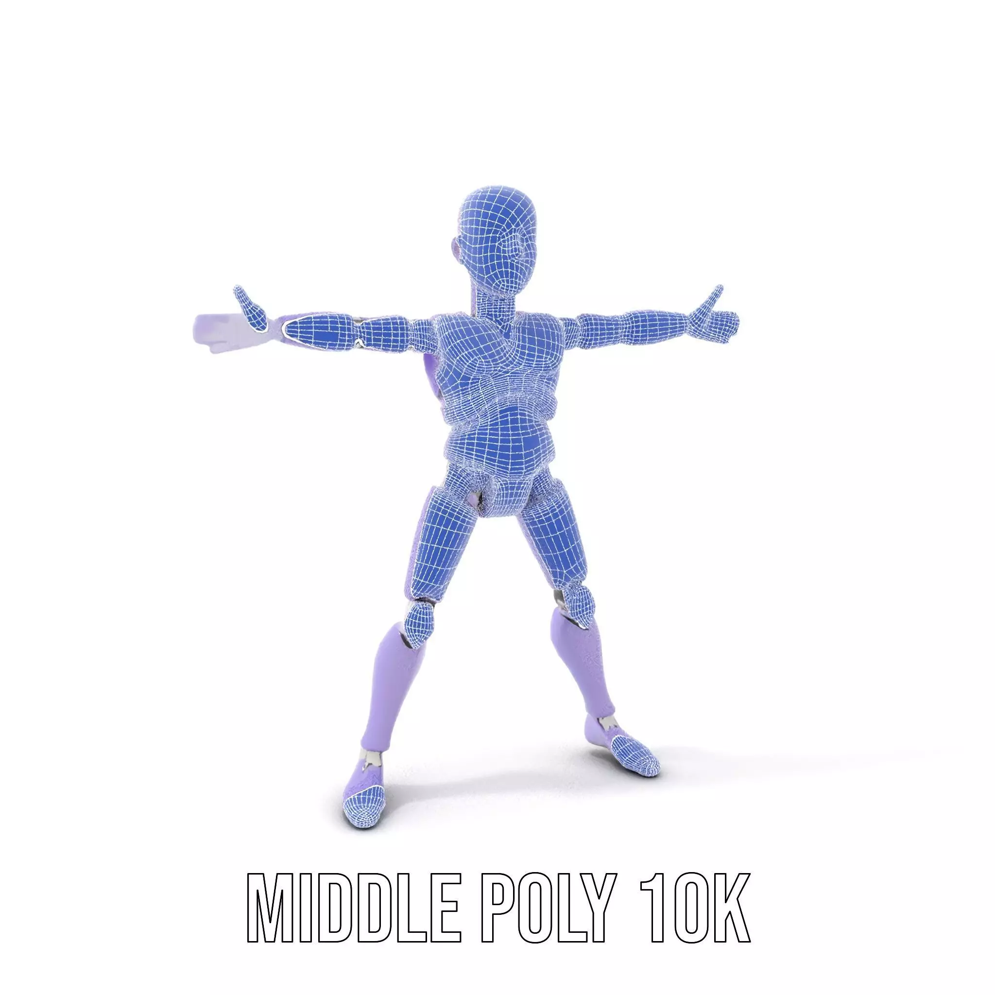 Purple Articulation Dummy model pack Low-poly 3D model_25