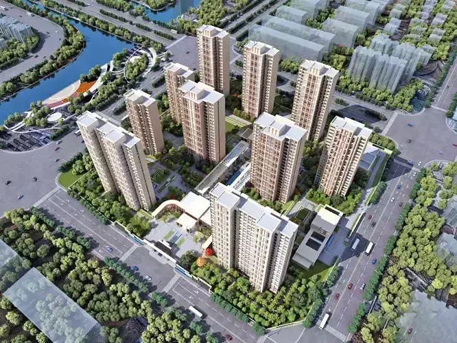 Contemporary Riverside High-Rise Community