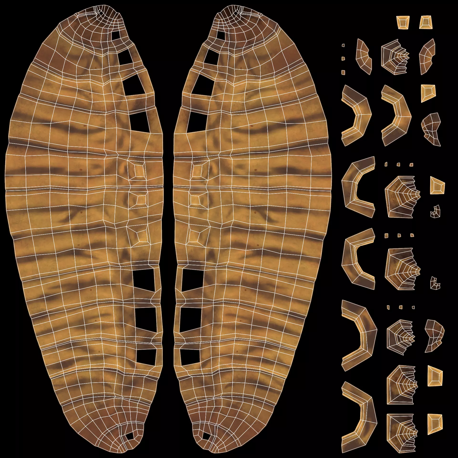 Wax Worm - Detailed Plastic Eater Rigged Low-poly 3D model_18