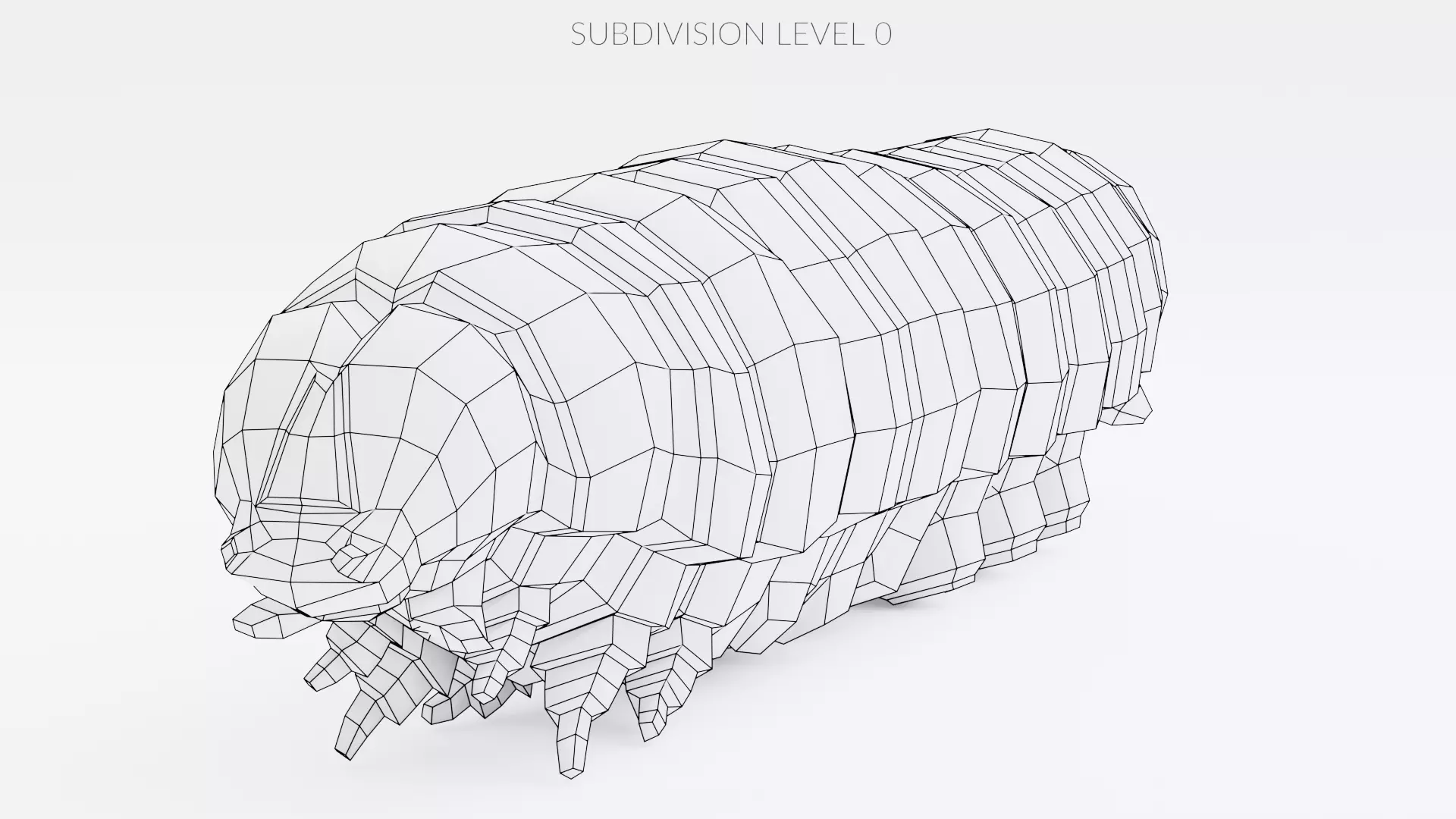 Wax Worm - Detailed Plastic Eater Rigged Low-poly 3D model_21