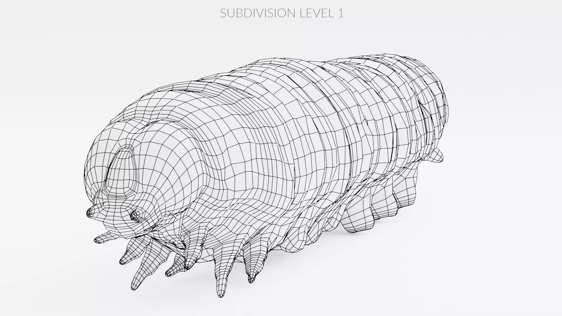 Wax Worm - Detailed Plastic Eater Rigged Low-poly 3D model_22