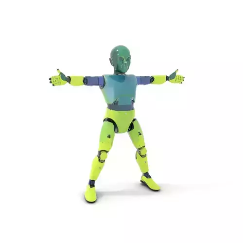 Neon Green Robot model pack