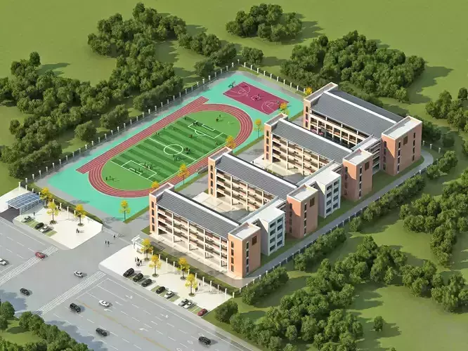 Contemporary School Campus Masterplan