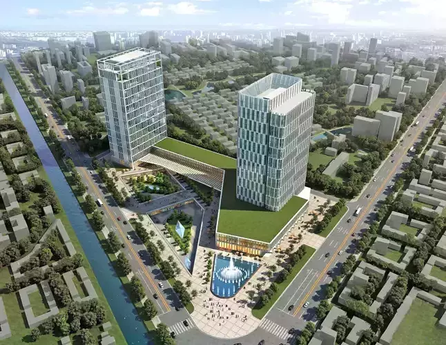 Contemporary Office Twin Towers