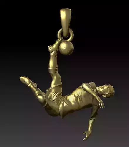 Soccer Player Pendant 3D Model