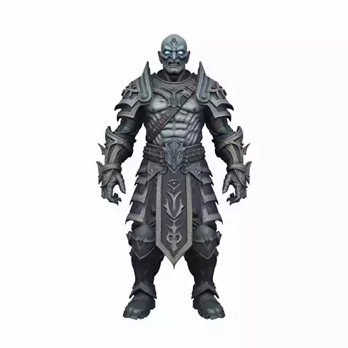 Imposing Frosted Undead Death Knight 3D Model