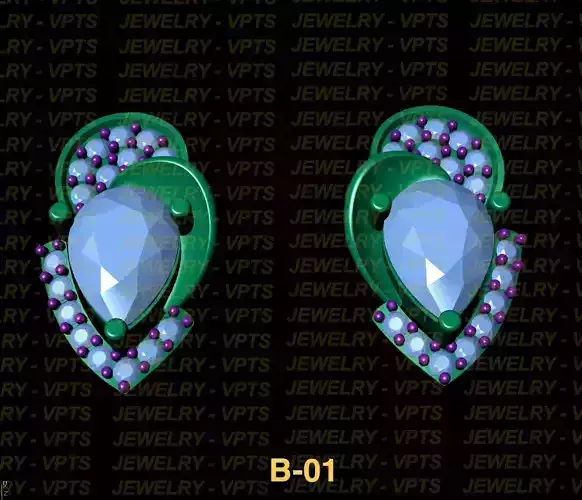 Earring 3D print model