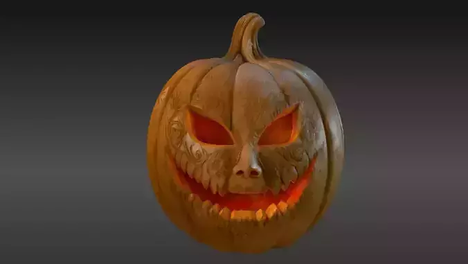 Dynamic Shadow Pumpkin Sculpture 3D Model Pumpkin Print-Ready
