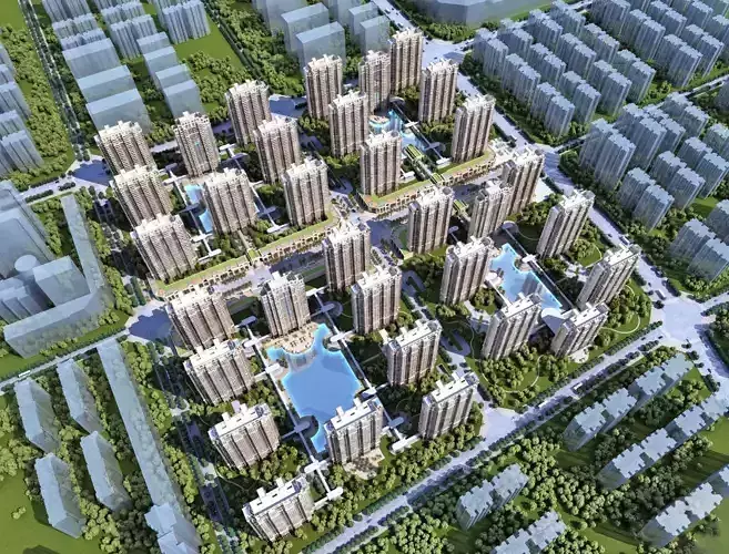 Contemporary High-Rise Residential Masterplan