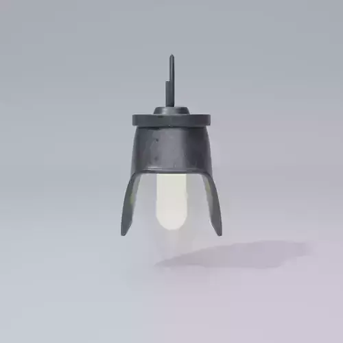 Industrial Hanging Lamp Low Poly 3D Model