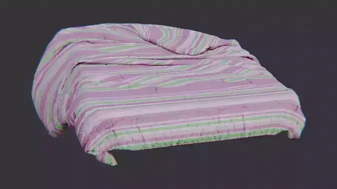 pink striped bed blanket for cozy bedroom decor
