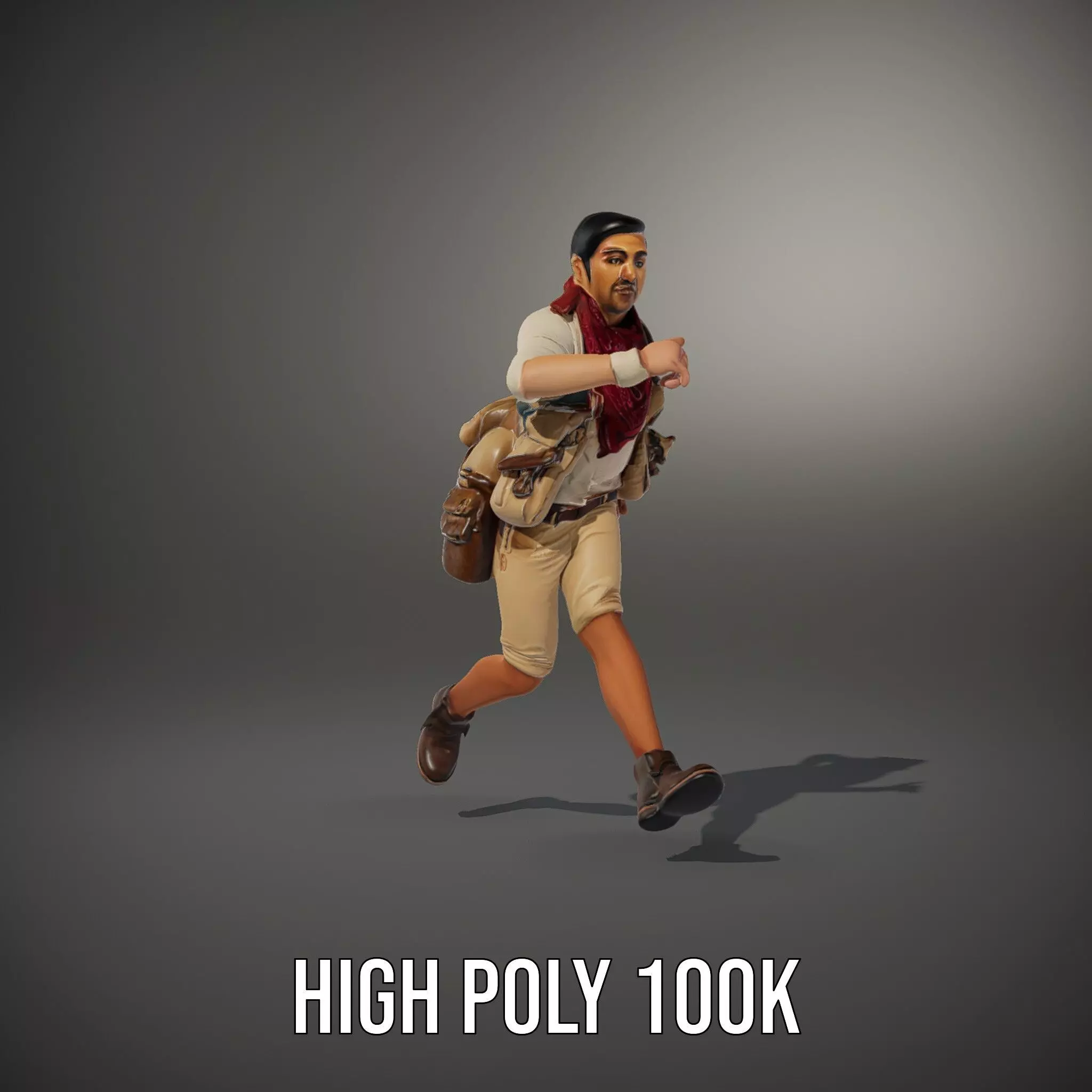 Adventurer Outfit Explorer model pack Low-poly 3D model_31