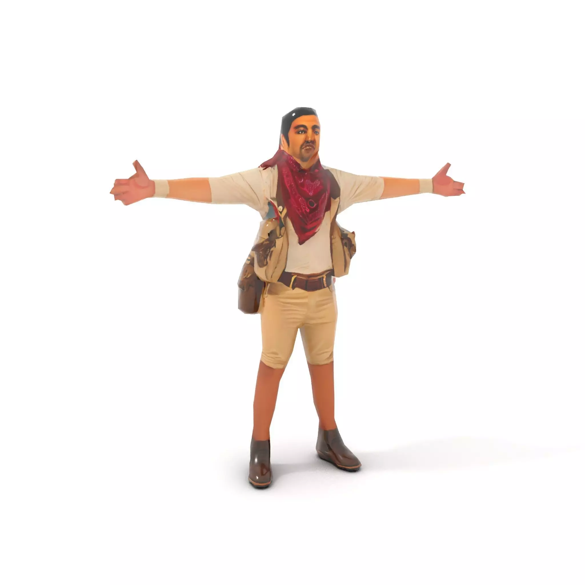 Adventurer Outfit Explorer model pack Low-poly 3D model_12