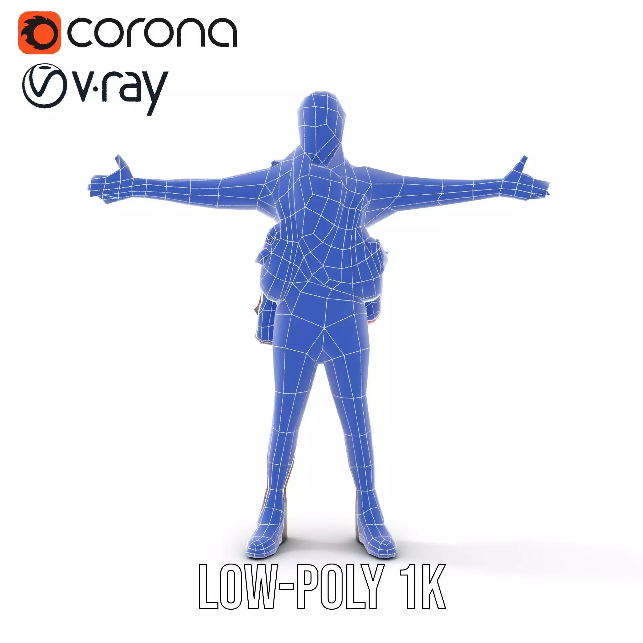 Adventurer Outfit Explorer model pack Low-poly 3D model_9