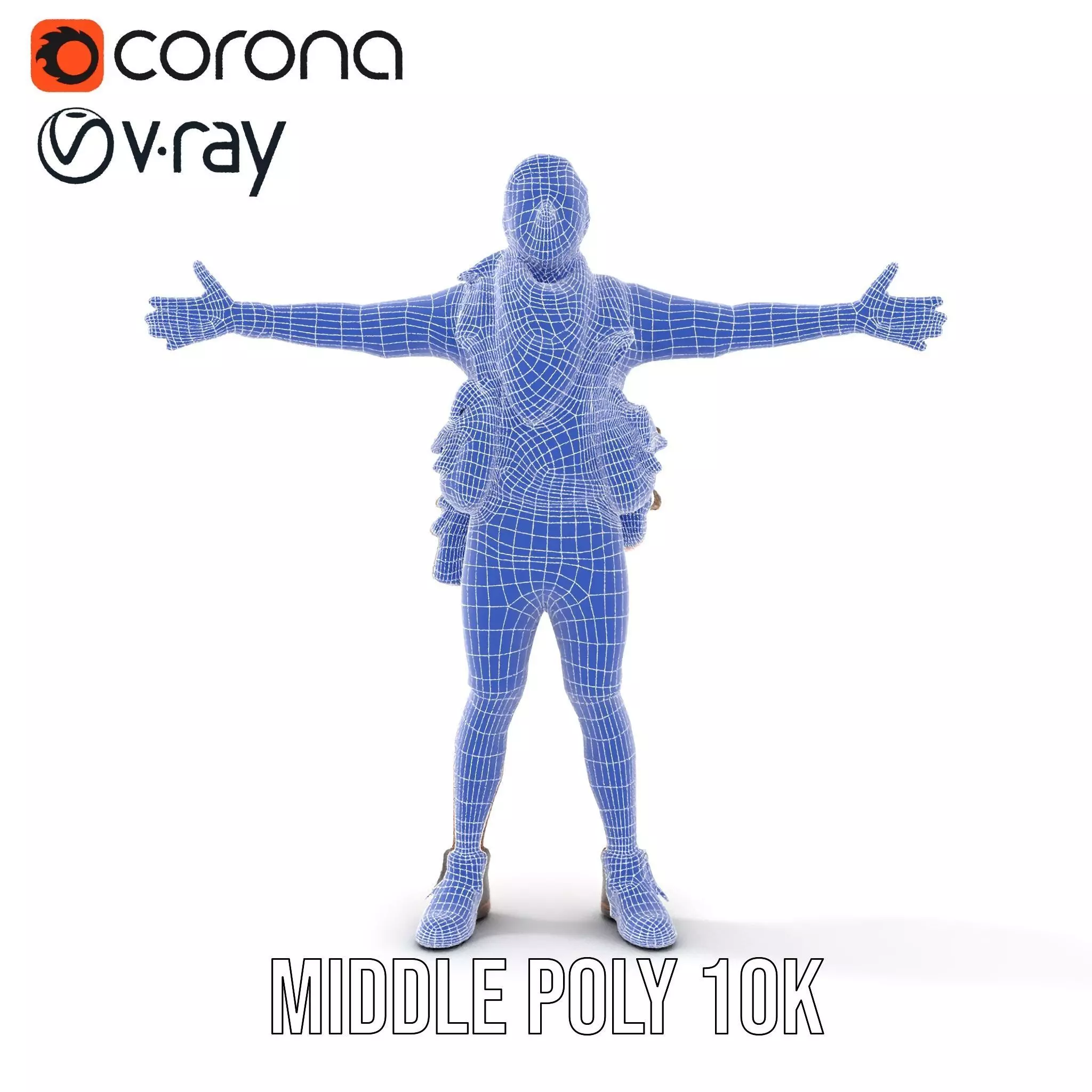 Adventurer Outfit Explorer model pack Low-poly 3D model_15