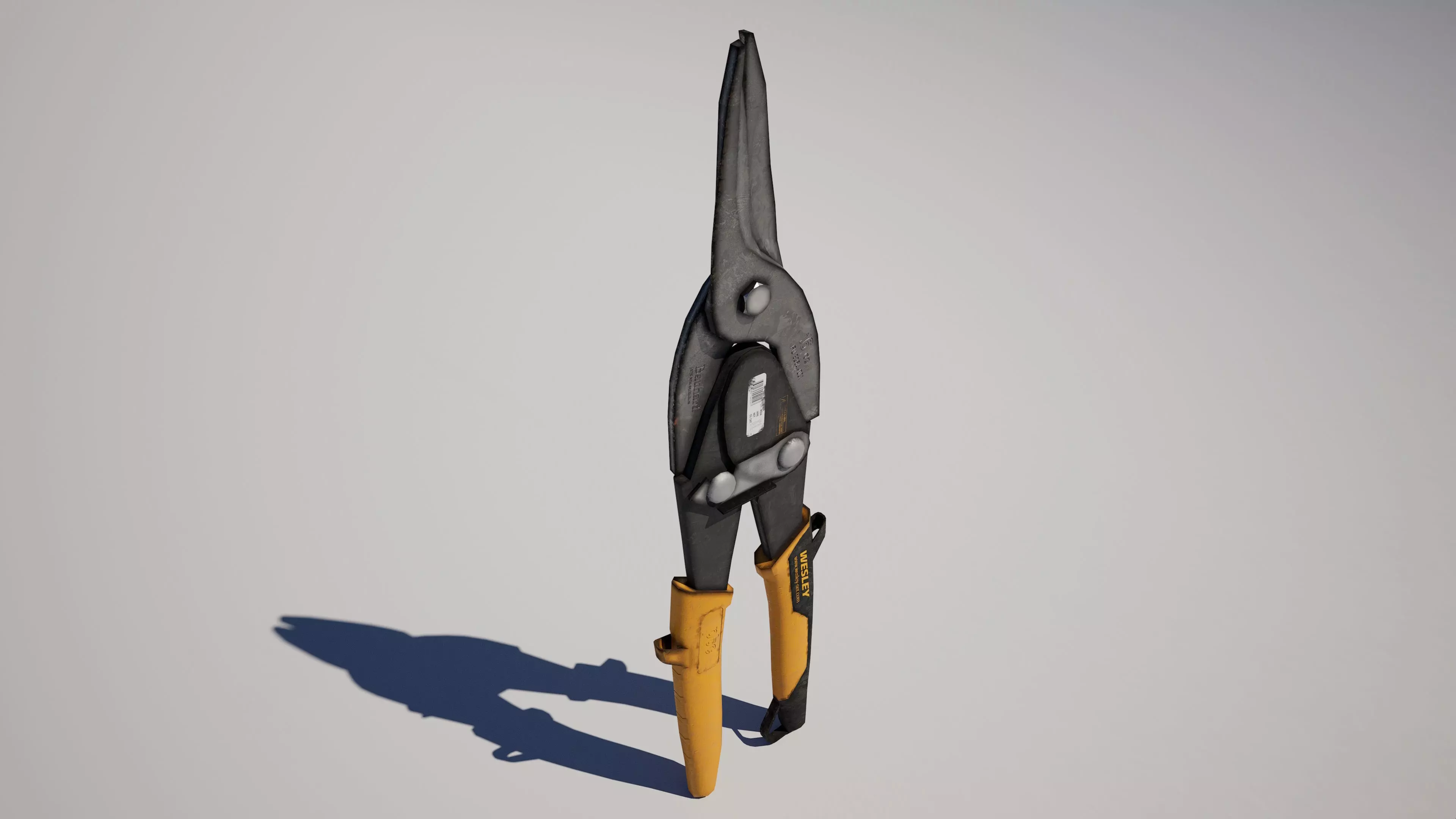 Aviation Snips Garden Shear Low-poly 3D model_3