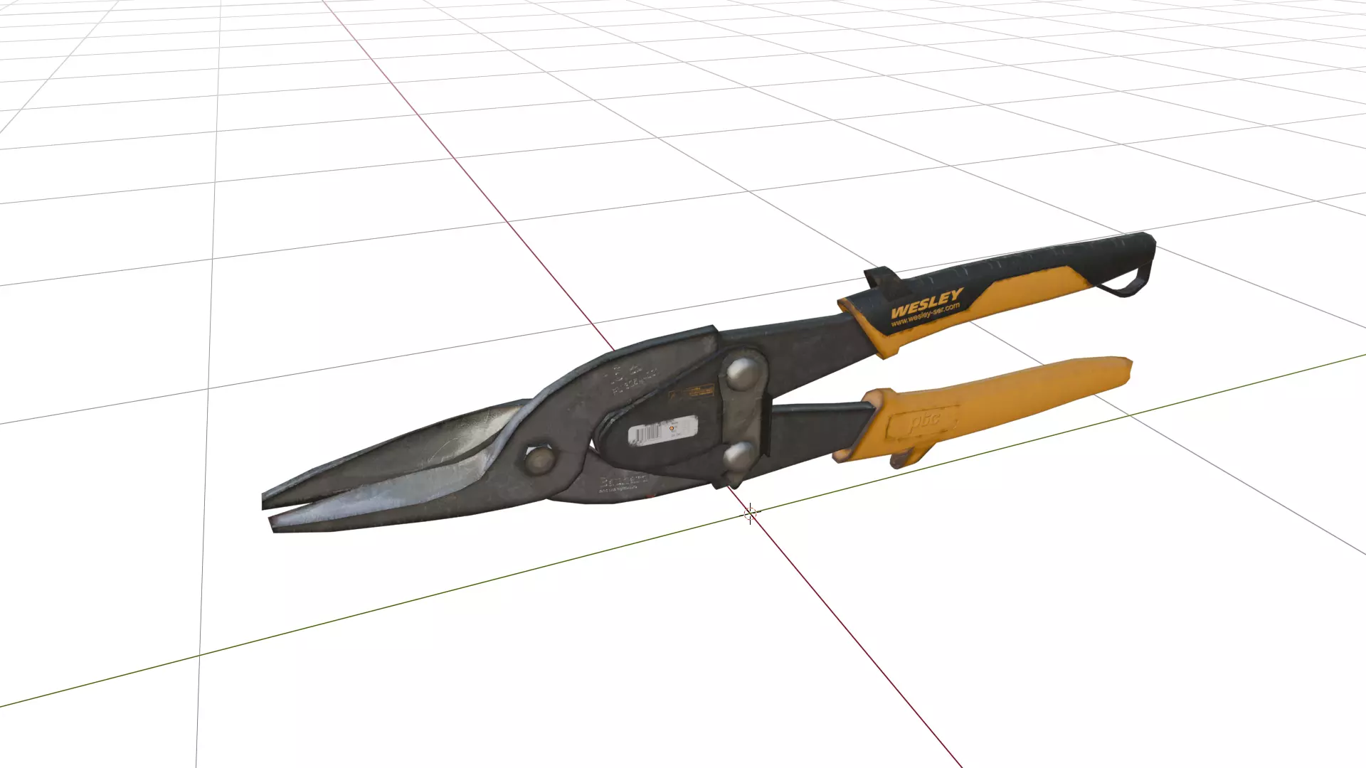  Aviation Snips Garden Shear Low-poly 3D model_5
